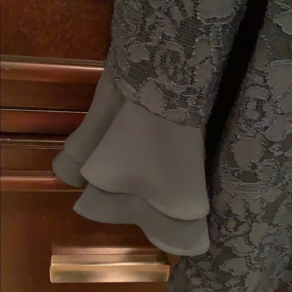 Karl Lagerfeld Lace Flutter Sleeve Top - Picture 3 of 6